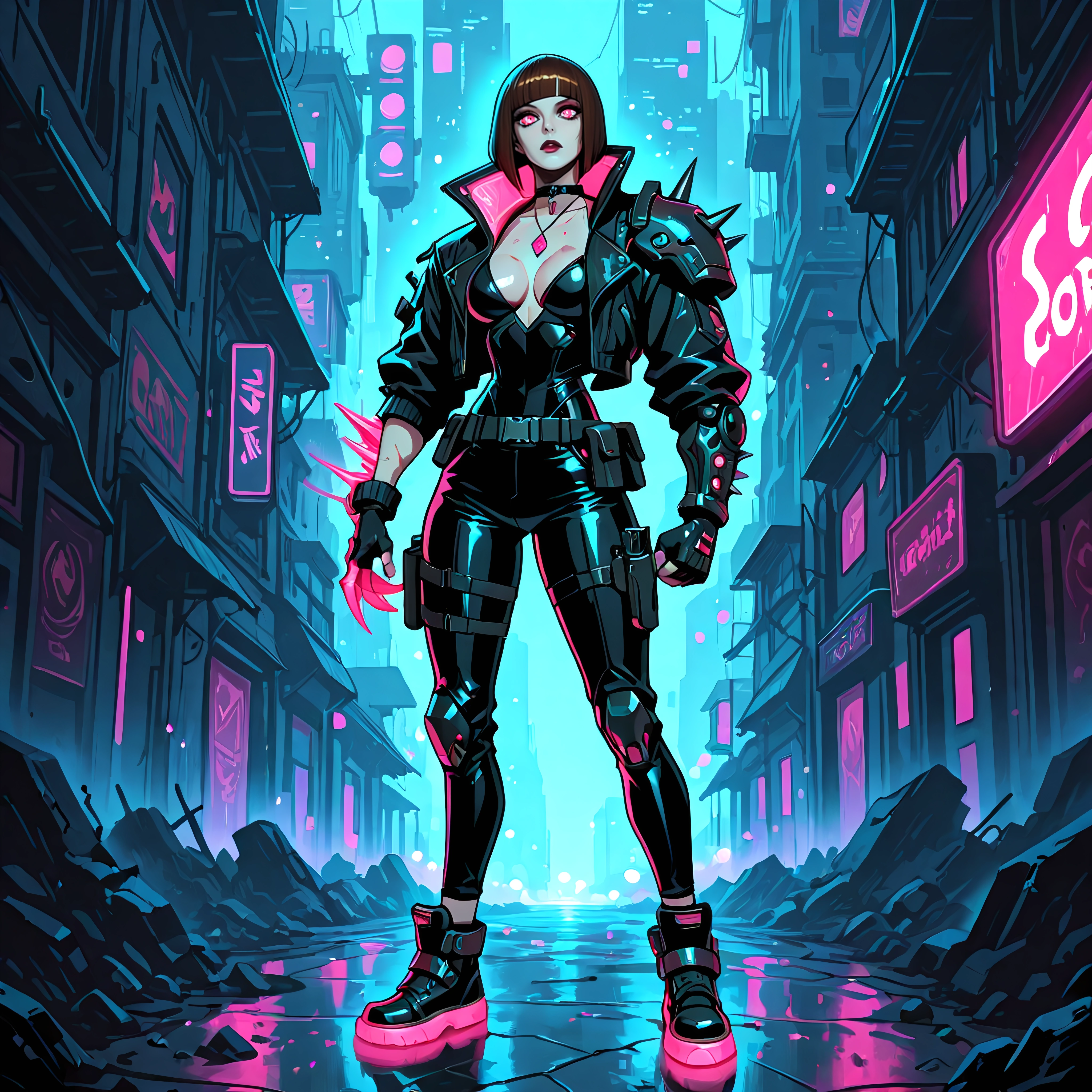 Mira Volkov: Cyberpunk Hybrid Assassin Companion — Anime Edition